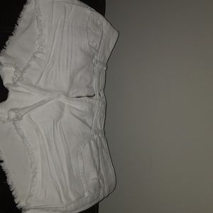 White Jean Shorts